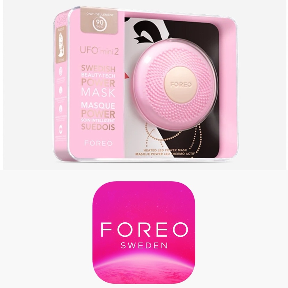 FOREO UFO Mini 2 Pink Skincare Device PLUS 7 Call it a Night Masks!